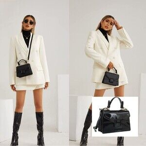 Chic Cute Mini Tote Crossbody Shoulder Bags Black Jelly Purse Handbags